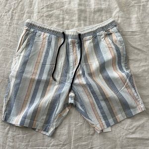 UO Men Shorts, muted stripes.